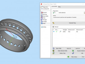 Titanium silver diamond band 3Dプリントモデル