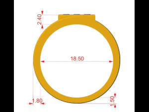 gents square pattern ring 3D Print Model