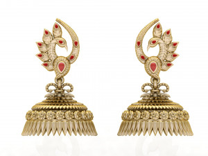 Peacock antique traditional earing 3Dプリントモデル