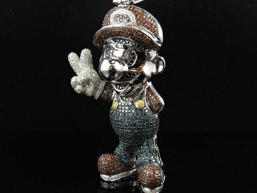 mario pendant 3D Print Model .c4d .max .obj .3ds .fbx .stl .blend