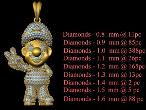 mario pendant 3D 打印模型