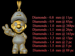 mario pendant 3D Print Model
