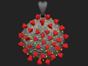 Corona virus pendant 3D Print Model