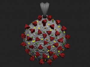 Corona virus pendant 3D Baskı Modeli