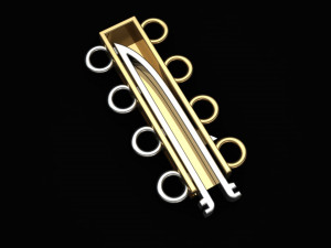 Necklace clasp lock 3D Baskı Modeli