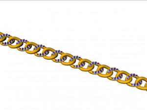 cuba chain small charm bracelets 3D Baskı Modeli