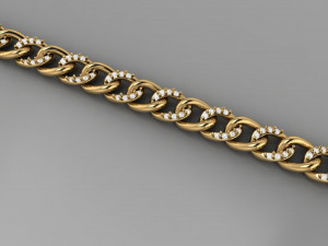 cuba chain small charm bracelets 3D Baskı Modeli