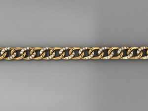 cuba chain small charm bracelets 3D Baskı Modeli