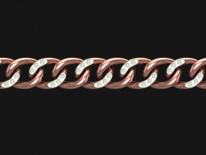cuba chain small charm bracelets 3D Baskı Modeli