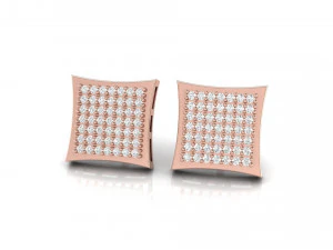 Kare pırlanta saplama k&uuml;pe 3D Baskı Modeli