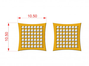 Square diamond stud earrings 3D प्रिंट मॉडल