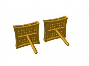 Square diamond stud earrings 3D प्रिंट मॉडल