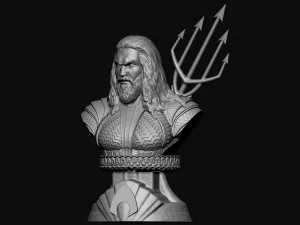 dc superhero aquaman bust 3d model 3D Print Model