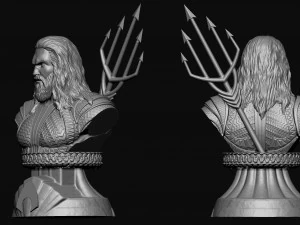 dc superhero aquaman bust 3d model 3D Print Model