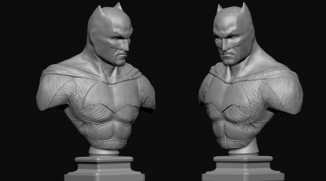 batman superhero bust Modèles 3D en vedette .c4d .max .obj .3ds .fbx .stl .blend 