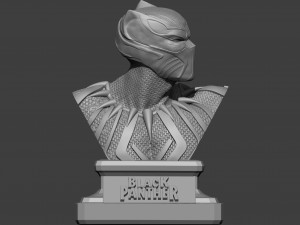 panther bust 3Dプリントモデル