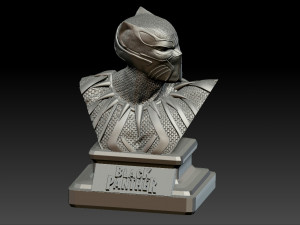 panther bust 3Dプリントモデル