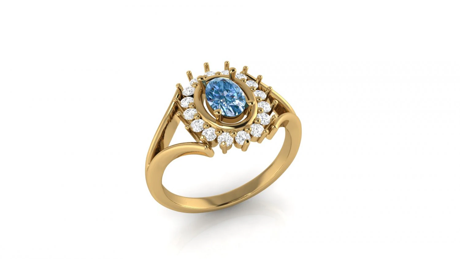 engagement ring 014 3D Print Model .c4d .max .obj .3ds .fbx .stl .blend 
