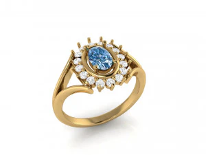 engagement ring 014 3D Print Model