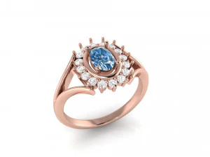 engagement ring 014 3D Print Model