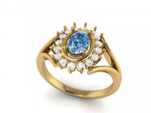 engagement ring 014 3D Print Model