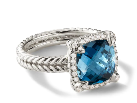 Stylish Modern Cushion Engagement Ring 3D 打印模型