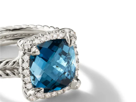 Stylish Modern Cushion Engagement Ring 3D Print Model