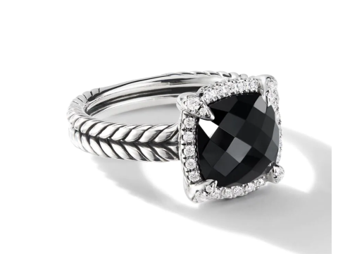 Stylish Modern Cushion Engagement Ring 3D 打印模型