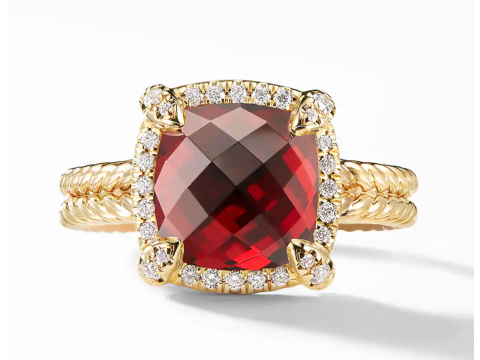 Stylish Modern Cushion Engagement Ring 3D 打印模型