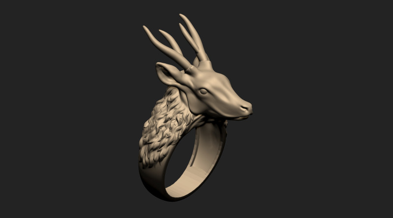 Deer Ring Modello di stampa 3D .c4d .max .obj .3ds .fbx .stl .blend