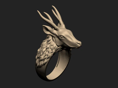 Deer Ring 3D Print Model
