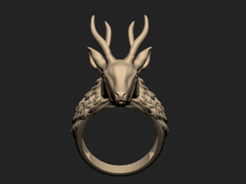 Deer Ring Modello di stampa 3D