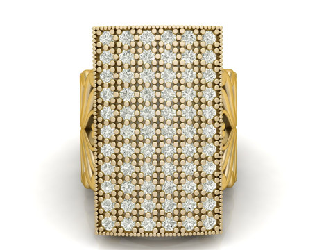 Diamond Cocktail Ring Modello di stampa 3D