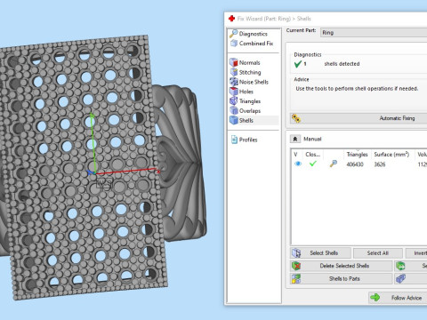 Diamond Cocktail Ring Modello di stampa 3D