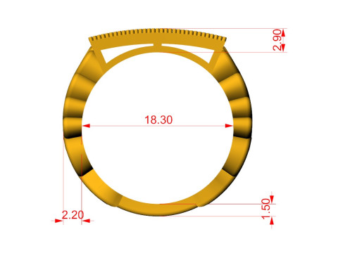Diamond Cocktail Ring Modello di stampa 3D