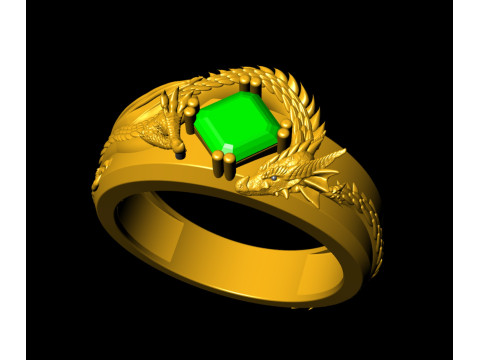 Dragon Signet Ring 3D 프린트 모델