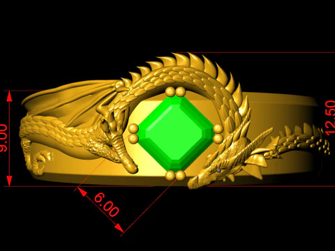 Chevali&egrave;re Dragon Modèles 3D en vedette