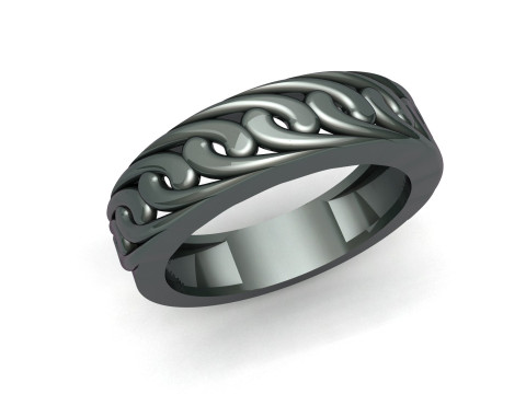 Titanium Gents Band 3Dプリントモデル