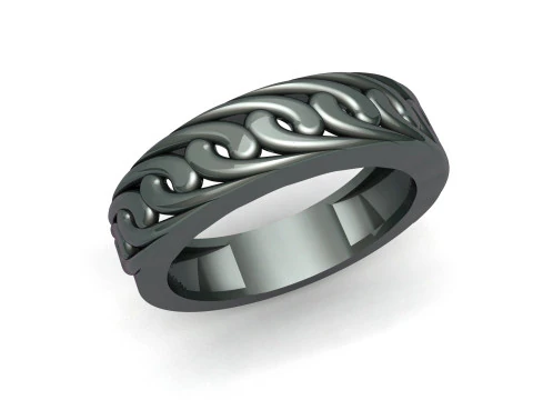 Banda de titanio para caballero Modelo de impresión 3D