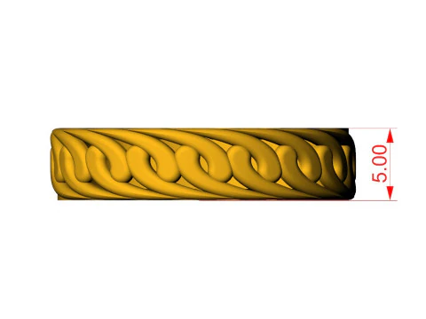 Titanium Gents Band 3D Print Model
