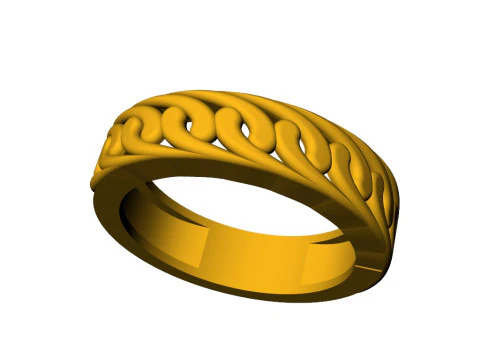 Titanium Gents Band 3D Print Model