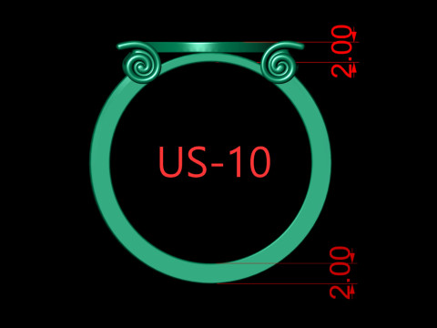 This shall too Pass Scroll Ring 3D 프린트 모델