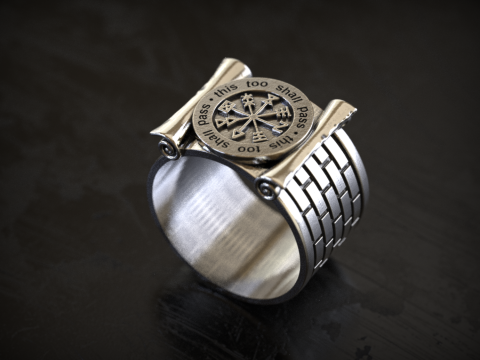 This shall too Pass Scroll Ring 3D 프린트 모델