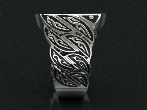 Signet Diamond Enamel Ring Model do druku 3D