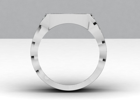 Signet Diamond Enamel Ring Model do druku 3D