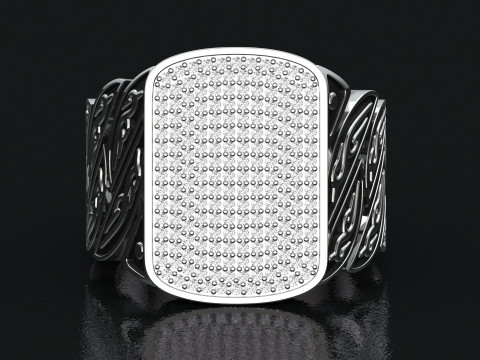 Signet Diamond Enamel Ring Model do druku 3D