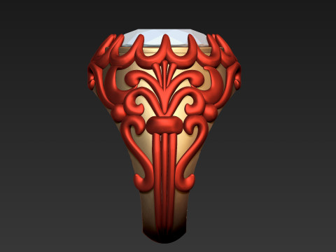Round Filigree Ring 3D 프린트 모델