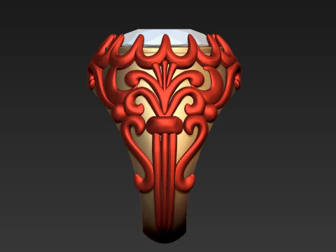 Round Filigree Ring 3D Print Model