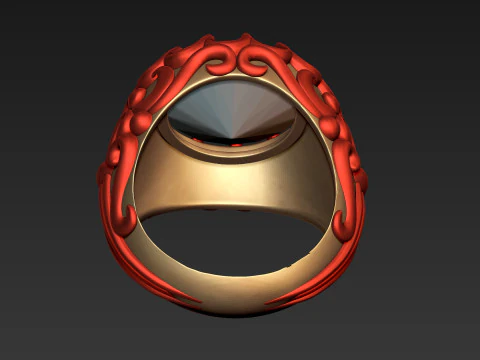 Round Filigree Ring 3D Print Model