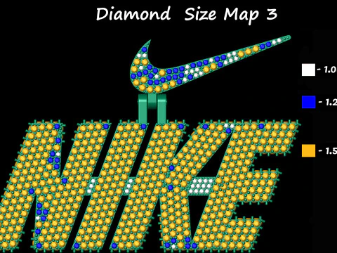 Diamond Nike Pendant With Logo Bail 3D Print Model